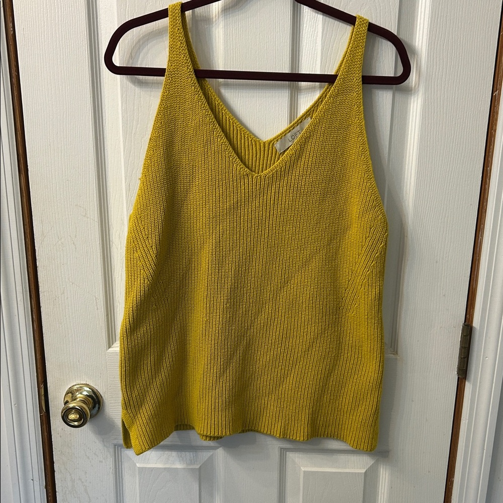 LOFT Mustard Yellow Knit Camisole